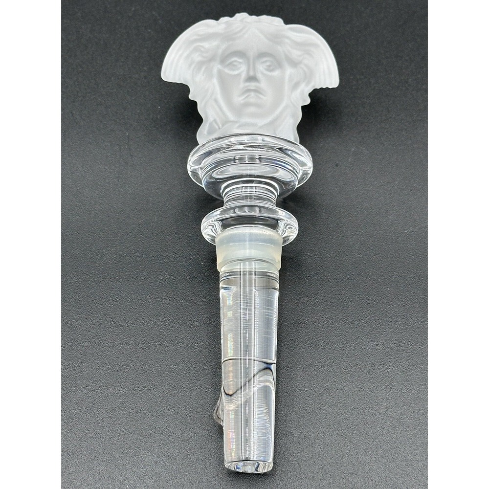 Rosenthal Versace Medusa Frosted Crystal‎ Bottle Stopper Topper